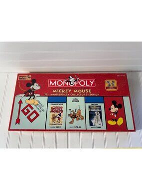 Monopoly Mickey Mouse 75th Anniversary Collector’s Edition USAopoly Game